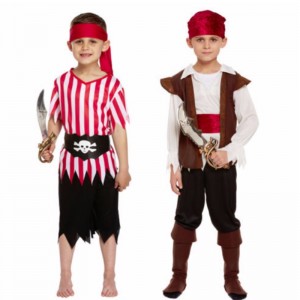 Costume da pirata per bambini Ragazzi libro caraibico Week Day Fancy Dress Outfit Halloween