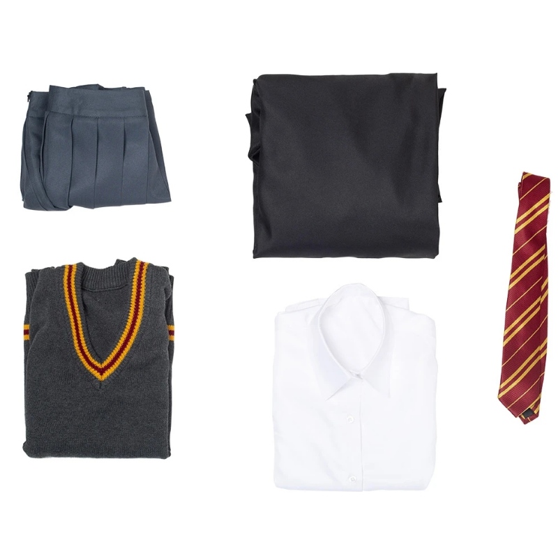Harry Potter Hermione Granger Grifondoro Scuola Cosplay Acquista all\'ingrosso Costumi di Halloween Bulk