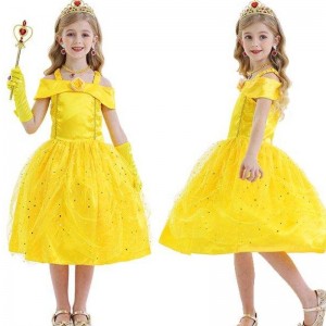 Bambino in stoffa per bambini unicorno abito da ballo abito da design abiti da festa djs006