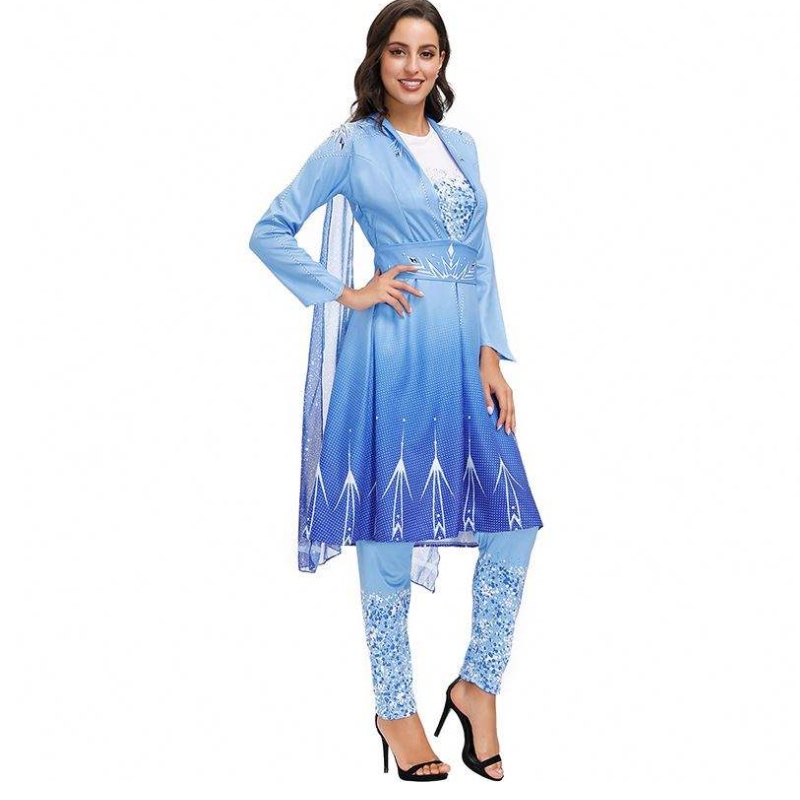 2022 NUOVI ARRIVI VEGINA ALLAGNA ELSA COSPLAY COSTUTTO HALLOWEEN DONNE HCGD-055