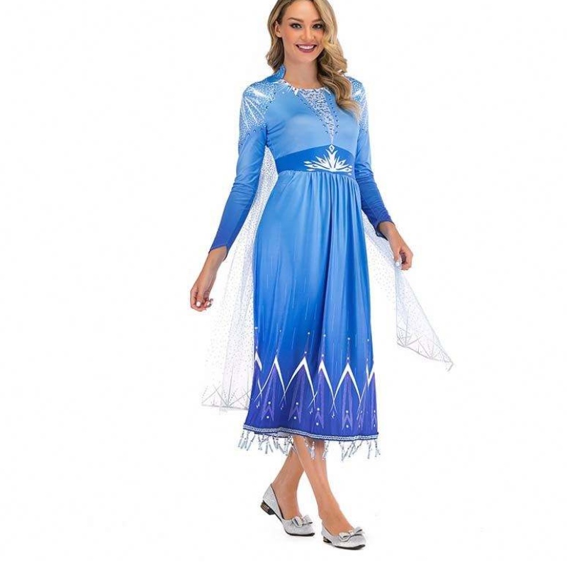 Nuove idee di prodotto 2022 Elsa Act 2 Halloween Cosplay Costume per adulti Elsa per donne SZAC-005