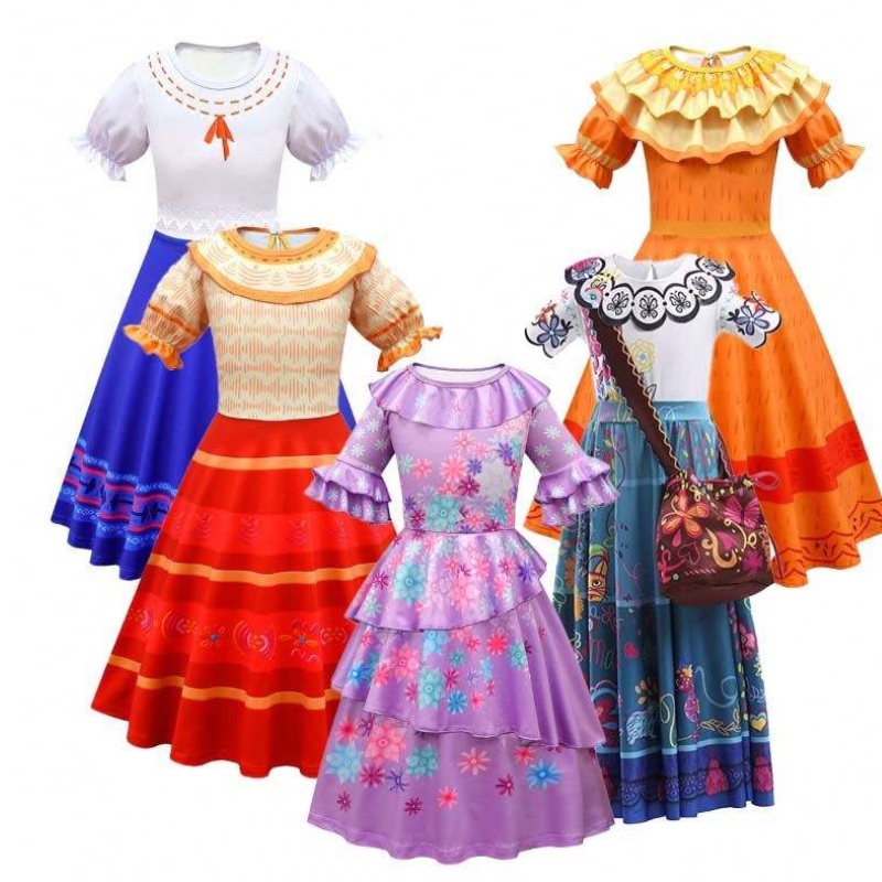 Outfit cosplay di Halloween Donne Donne per adulti Principesse Abiti Mirabel Isabella Encanto Adult Costume HCIS-017