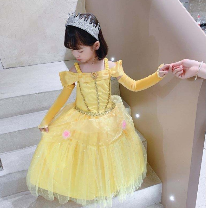 Beauty and the Beast Belle Princess Dress Kids Girl Girl Party Cosplay Costume