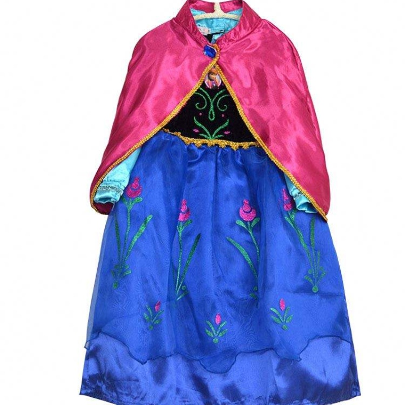 Abbigliamento per bambini all\'ingrosso abiti da abbigliamento per bambini Elsa Girls Dress Long Maniche con Cape BXDCPF
