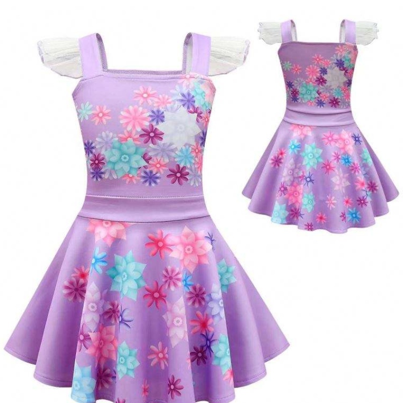 TV&movie cosplay abito viola ragazze costume principessa costume per bambini elementi di fantasia per bambini cosplay