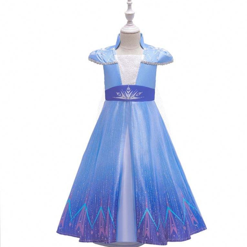 Nuova principessa Elsa Anne Cosplay Dresses Girls TV Movie Costumes Halloween Party Clothes BX1709