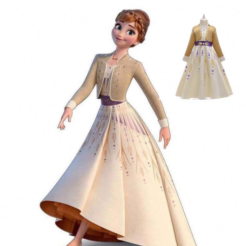 Film 2 Princess Elsa e Anna Babys Babys Cosplay Dress BX1662