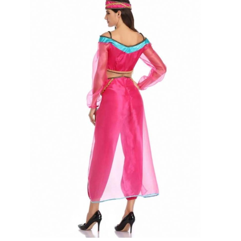 Donne sexy all\'ingrosso Sleeve lunga Araba India Jasmine Principessa Costume Halloween Faita Goddess Goddess Costume Cosplay