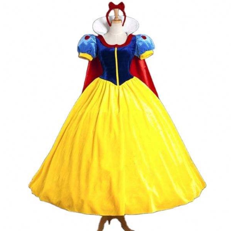 Donne all\'ingrosso adulto Halloween Cartoon Princess Biancaneve Costume daneve in vendita Principessa dineve bianco con trambusto