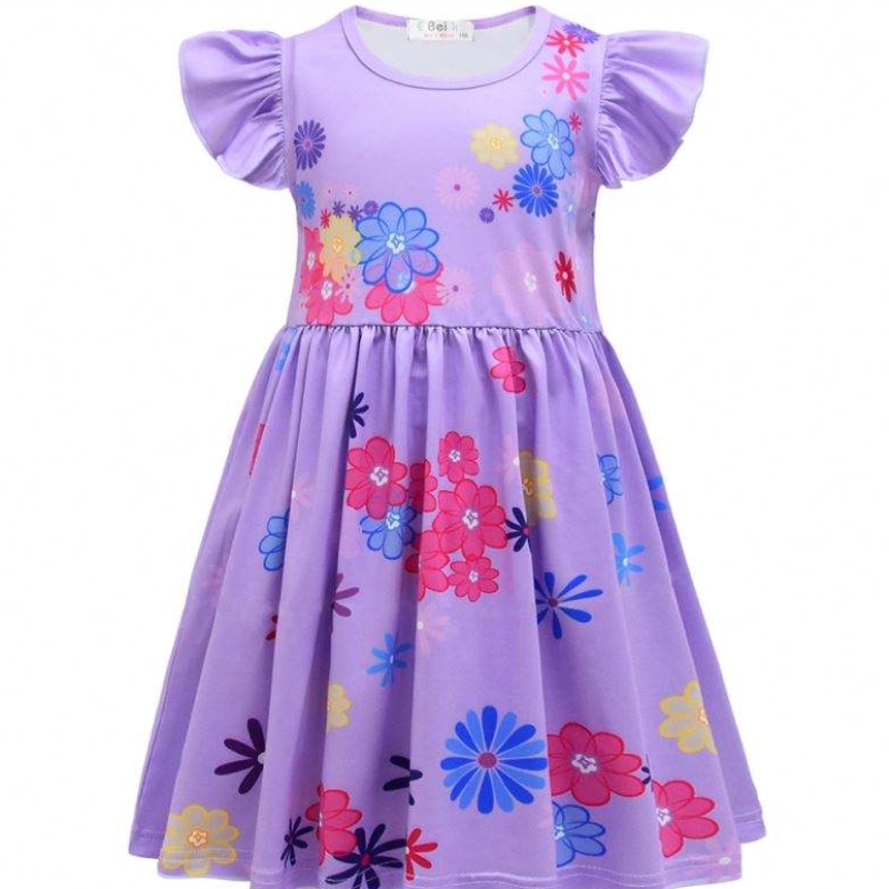 Girls Encanto Charm Dress ENCANTO Disguise Carnival Summer Children Virgin Princess Midi Mirabel Isabela Birthday Party Dress U