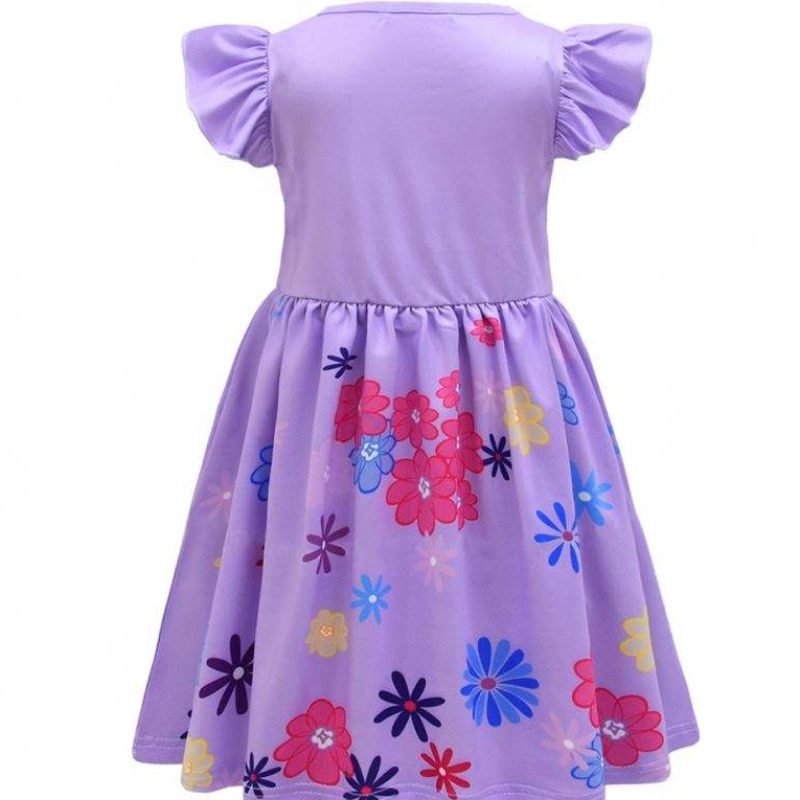 Girls Encanto Charm Dress ENCANTO Disguise Carnival Summer Children Virgin Princess Midi Mirabel Isabela Birthday Party Dress U