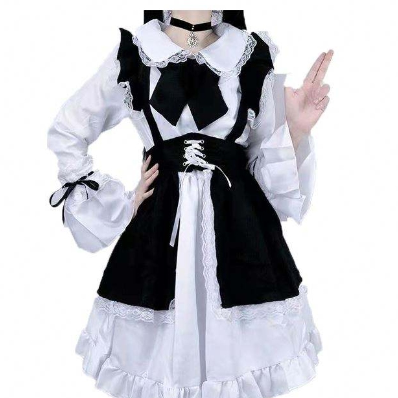 Women Maid Outfit Abito anime vestito in bianco enero vestito Lolita Dresses Men Cafe Costume Costume Costume
