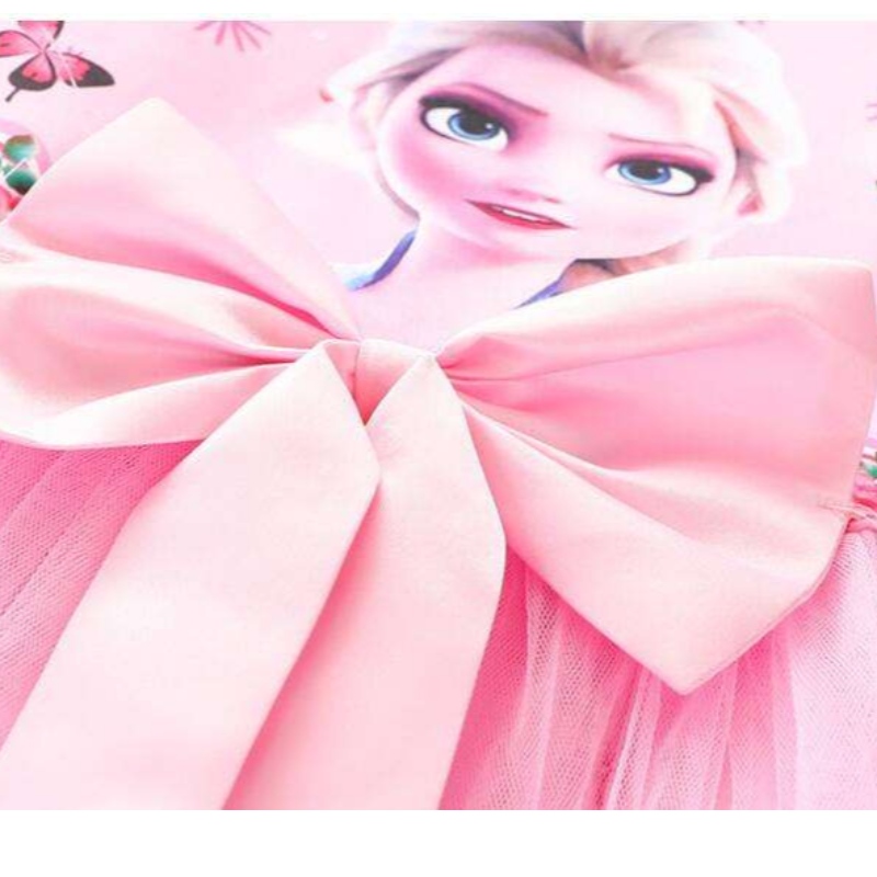 2-8 anni vestito per ragazze estatenuova principessa corta principessa elsa mesh gonna tutu abito da cosplay per la festa di compleanno
