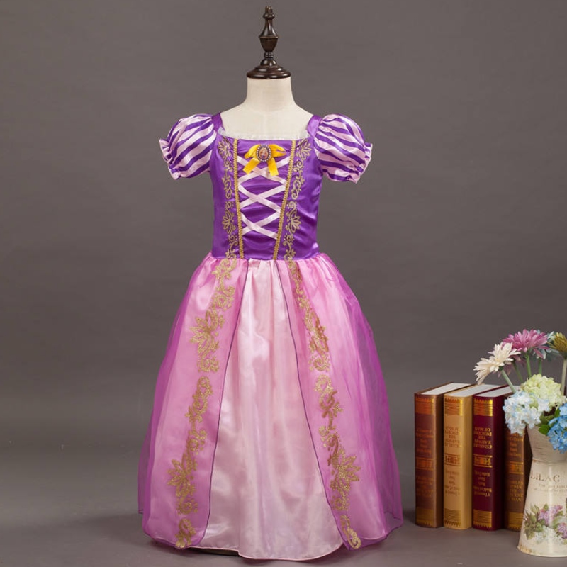 Girls Rapunzel Princess Cosplay Dresses Party Gift Reple Mesh Ball Birthday Film Costume