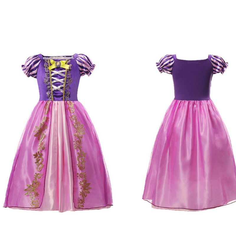 Girls Rapunzel Princess Cosplay Dresses Party Gift Reple Mesh Ball Birthday Film Costume