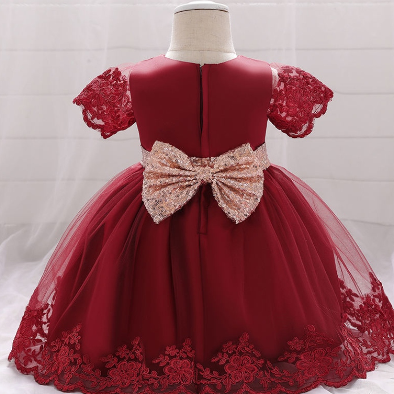 2022 CERIMONY NUFFANT 1 ° abito di compleanno per abiti da bambina paillettes abiti da principessa festa di battesimo 0 1 2 sì