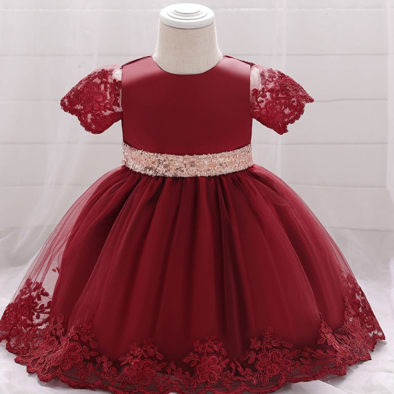 2022 CERIMONY NUFFANT 1 ° abito di compleanno per abiti da bambina paillettes abiti da principessa festa di battesimo 0 1 2 sì