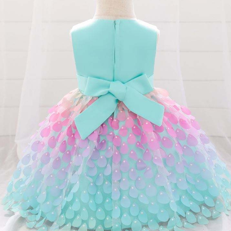 BAIGE Amazon Top Vende Mermaid Sequestro Dress per bambini Princess Girls Party Birthday Dress One Piece Girls Party Dresses
