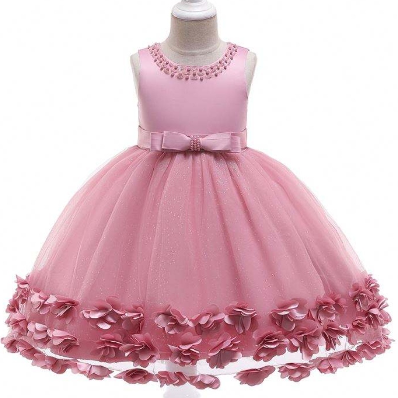 Baige Wholesale Princess Flower Dress Girls Girl Birthday Fare di matrimonio Costume Spot Baby Dresses