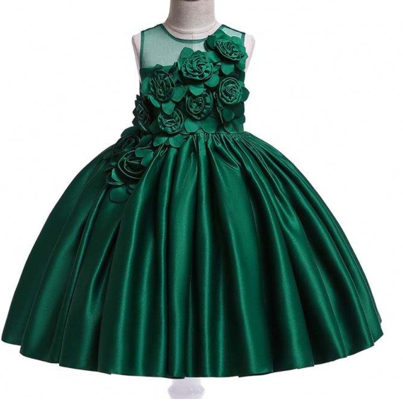 Abito da ballo all\'ingrosso da ballo da spalla Princess Flower Girl Fashion Birthday Party Dress L5068
