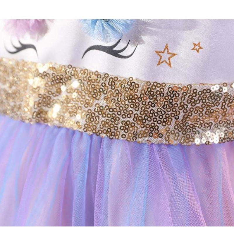 BAIGE Unicorno tutu vestito da festa vestito unicorno ragazza abiti principessa costume