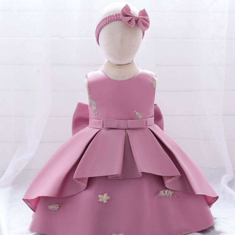 Abbigliamento per bambini simpatico fiore senza maniche abiti da festa abiti da matrimonio floreale abiti da principessa l185