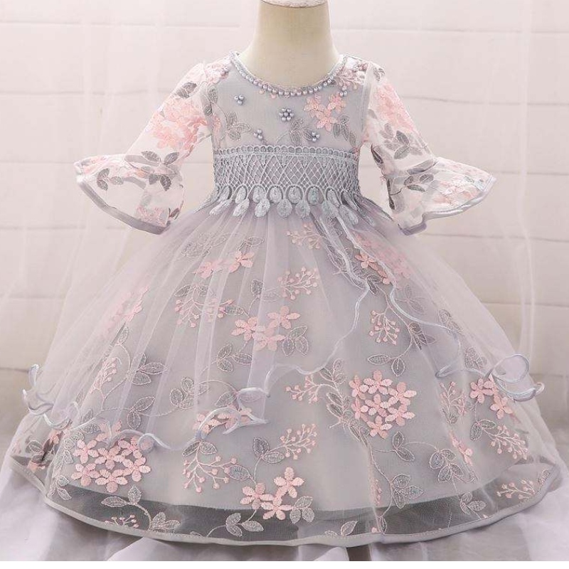 Girl Dress Flower Princess Anna Elsa Halloween costumi vestito da bambina Abito da festa L5015XZ