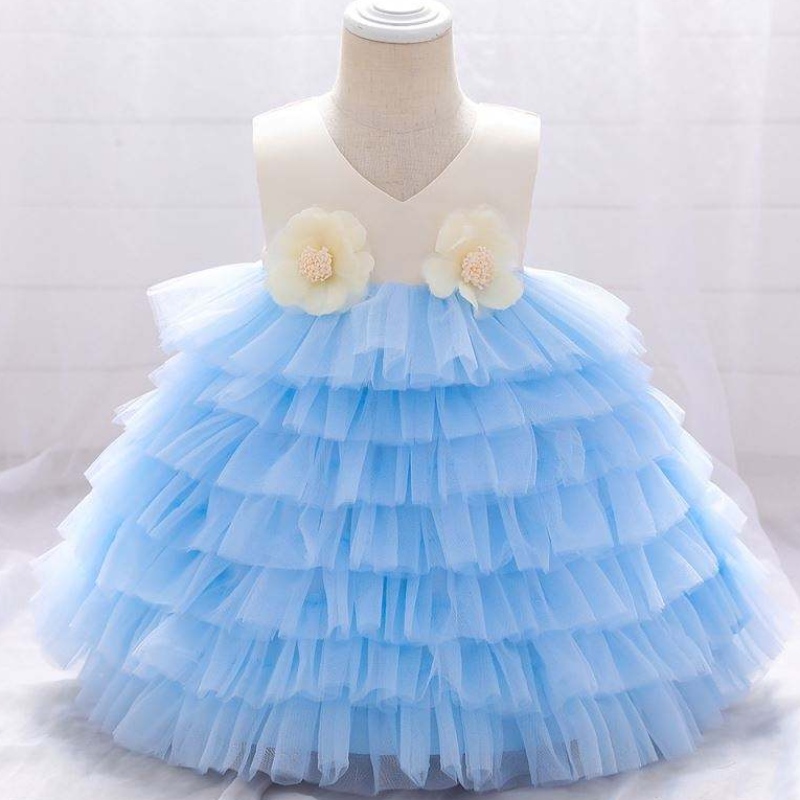 Baige Ultimi bambini Battismo di compleanno Abito da ragazza 0-6 anni Abiti per bambini tutu