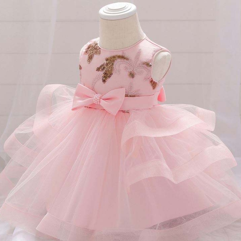2021 Summer New Girls 2-6 anni per la festa del bambino indossa la principessa Principessa Birthday Spanish Birthing Bambini Abiti con fiocco di prua L1929XZz