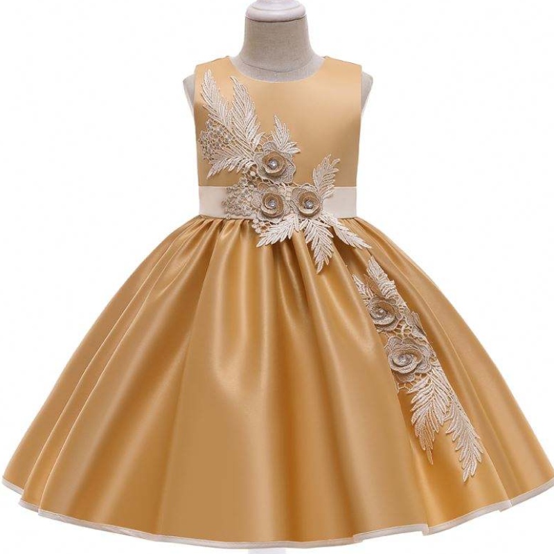 Baige Kids Guements Abito da sposa Abiti da sposa Design Design Long Long Long Bellissimi abiti per bambini