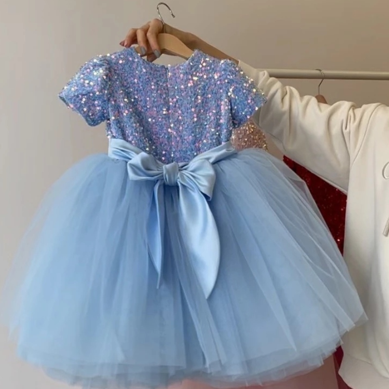 Girls Princess Party Dresses for Kids Elegant Bridesmaid Prom Gown Childre
