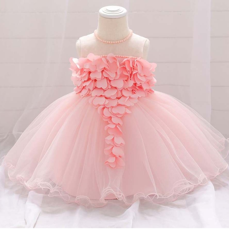 BAIGE BAMBINA BAMBINA Abito da sposa fiore Abiti di compleanno Tulle Birthday Pageant Abito 0-2 anni