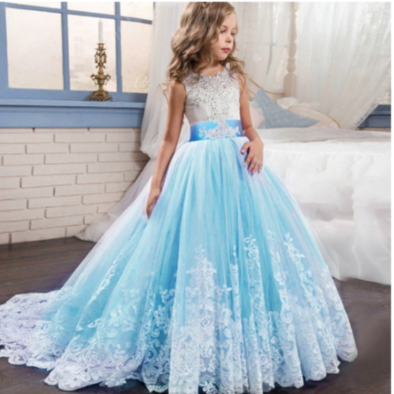 Baigeluxury Design Wholesale Kids Wedding Event Event Ball Abito da ballo Fancy Princess Fruock Girl Dress LP-231