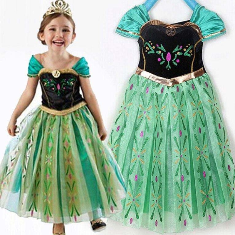 Baige Hot Sale Dress Fancy Baby Abito per bambini Elsa costumi costumi abito da festa per bambini 3-8 anni