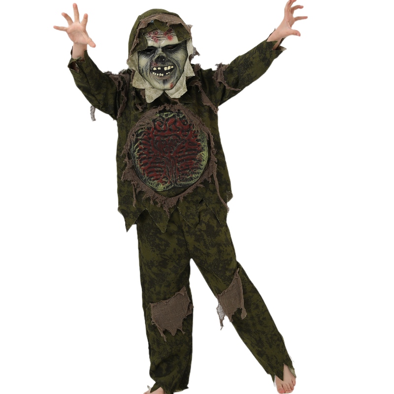 Swamp Monster Thing Halloween Smart Terror Cosplay Costumi per bambini Orseri orribili abbigliamento fantasma zombi mimeti
