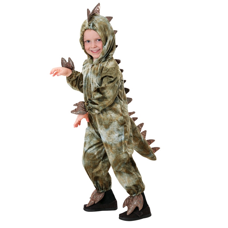 Costume da cosplay di dinosauro di alta qualità per bambini Halloween Party Tyrannosaurus Rex salto per bambini