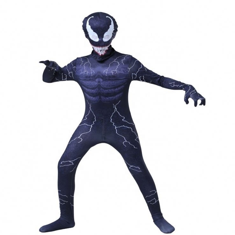 Il più recente Peter Eddie Fancy Muscle Bodysuit Boys Superhero Jumpuit Spiderman Halloween Venom Cosplay Costumi per bambini
