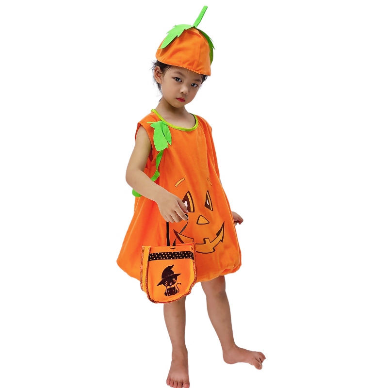 Festa di Halloween a due pezzi adorabile costume da zucca costume per bambini abiti da fantasia