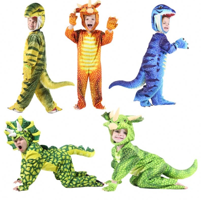 Kids Dinosaur Costume Halloween Party Cosplay Mascotte Aibiti Animali Run gioco