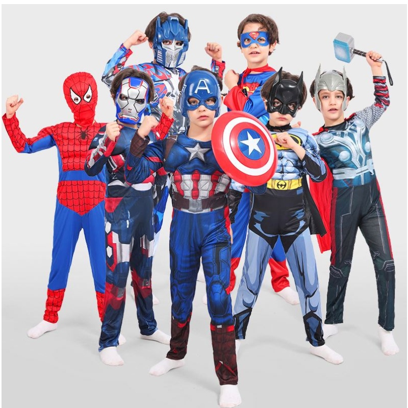 Vestiti muscolari per boy flash costume fantasy dress-up saltuits kids film carnival party halloween festa di Natale cospi