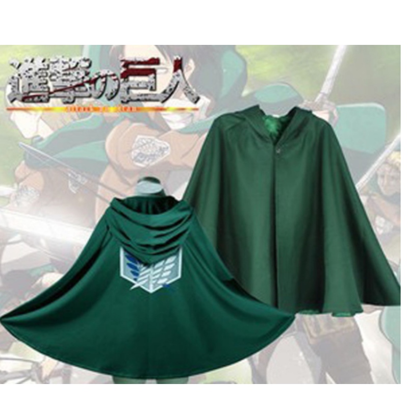 Costume costume giapponese con cappuccio giapponese costume costume da uomo verde attacco di abiti da uomo su ti-tan
