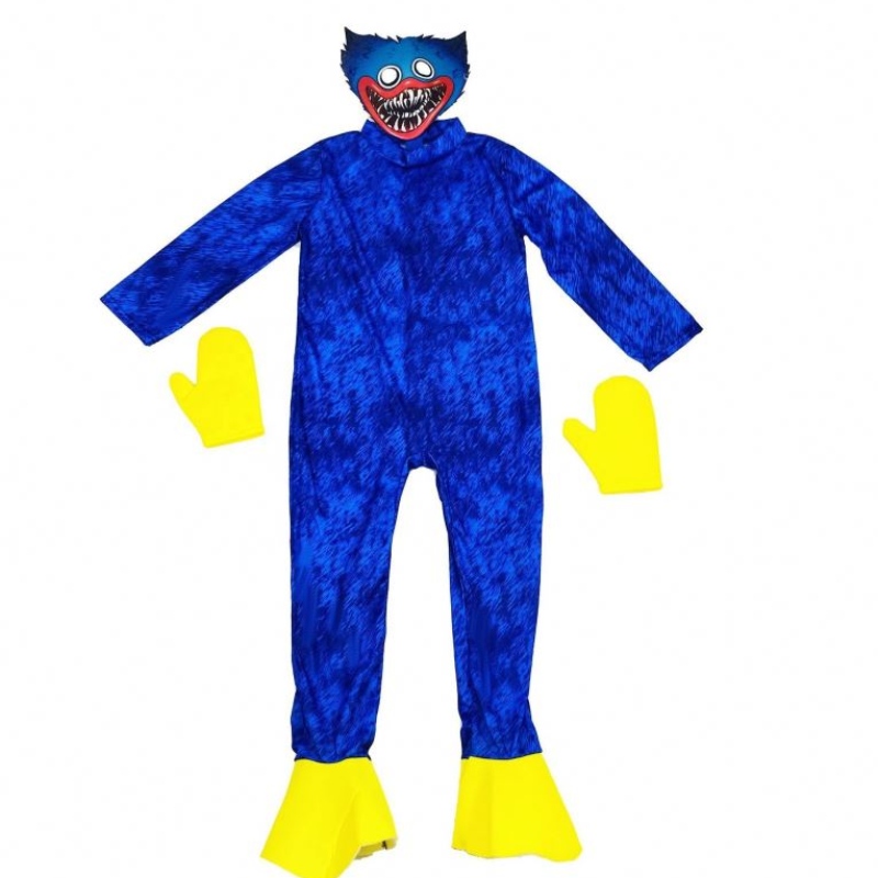 Halloween Poppy Playtime Halloween Cosplay Costumi pop cosplay blu blu mostro costume per bambini monster salta