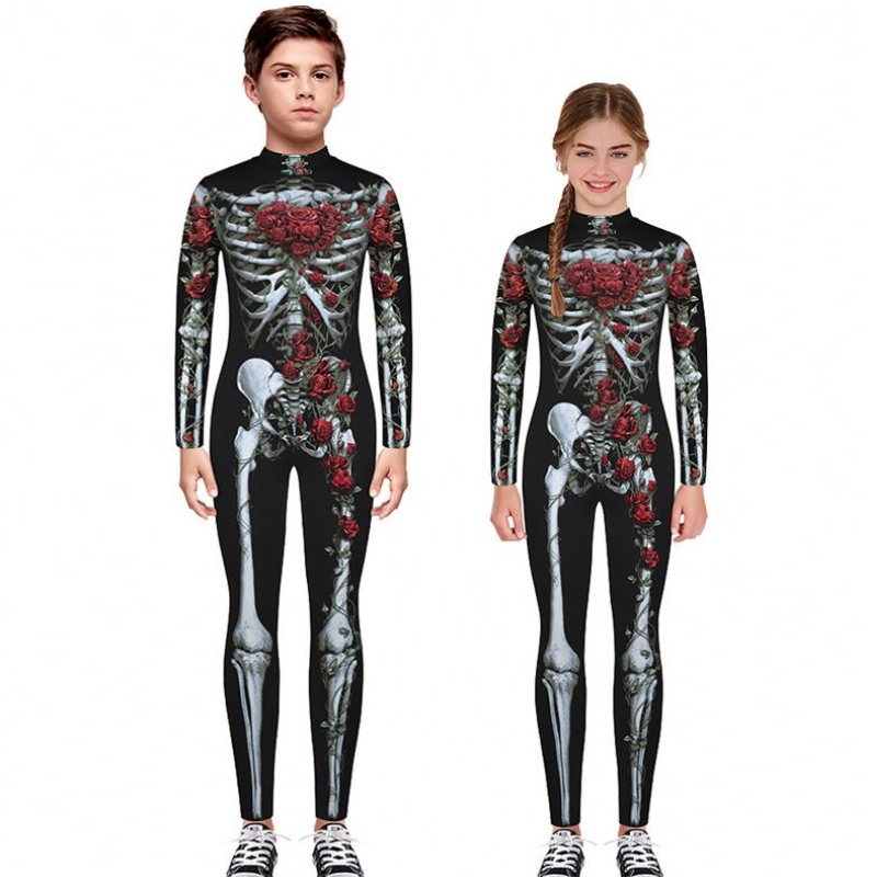 Halloween Spaido Cosplay Costumi per bambini Scheletro Bodysuit Devil Vampire Carnival Party abbigliamento Skull Abito tuta