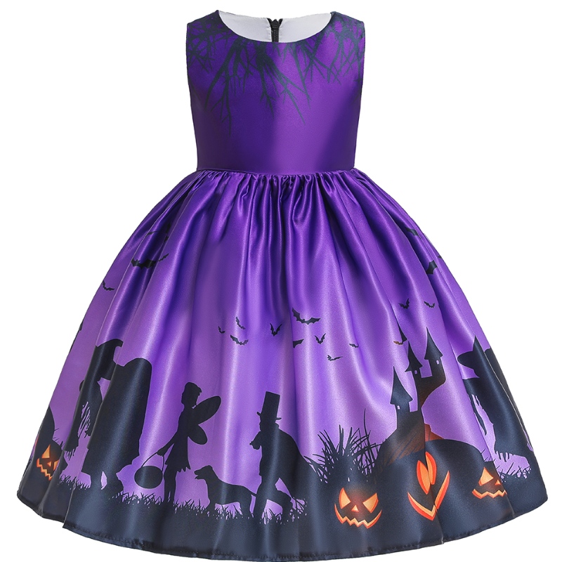 Stampa di vestiti per bambini Halloween Princess Abito per Halloween